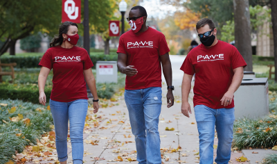 PAVE students walking on campus