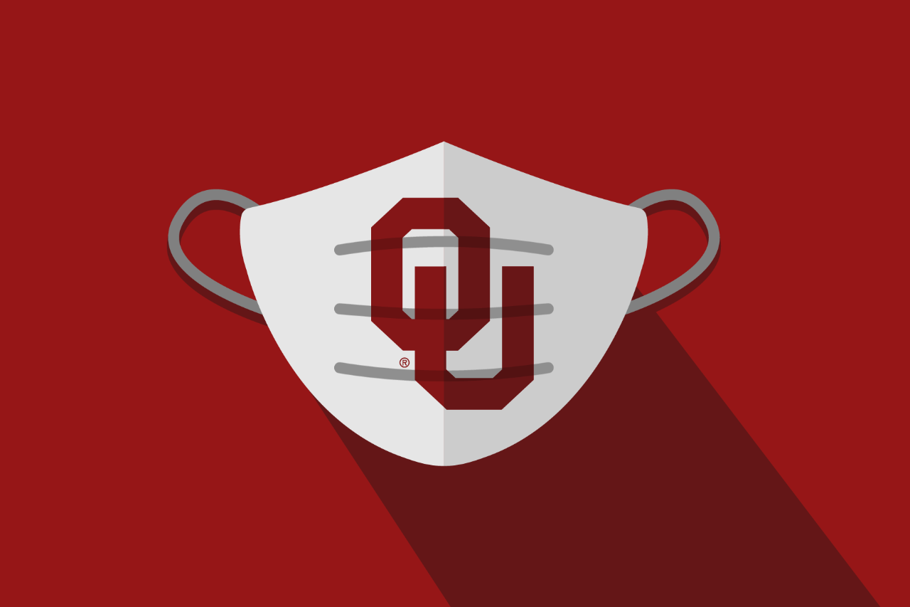 COVID mask with OU logo graphic