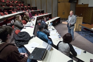 Bizzell Library and rose garden picture
