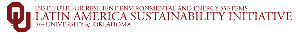 Interlocking OU, Institute for Resilient Environmental and Energy Systems, Latin American Sustainability Initiatives, The University of Oklahoma website wordmark.