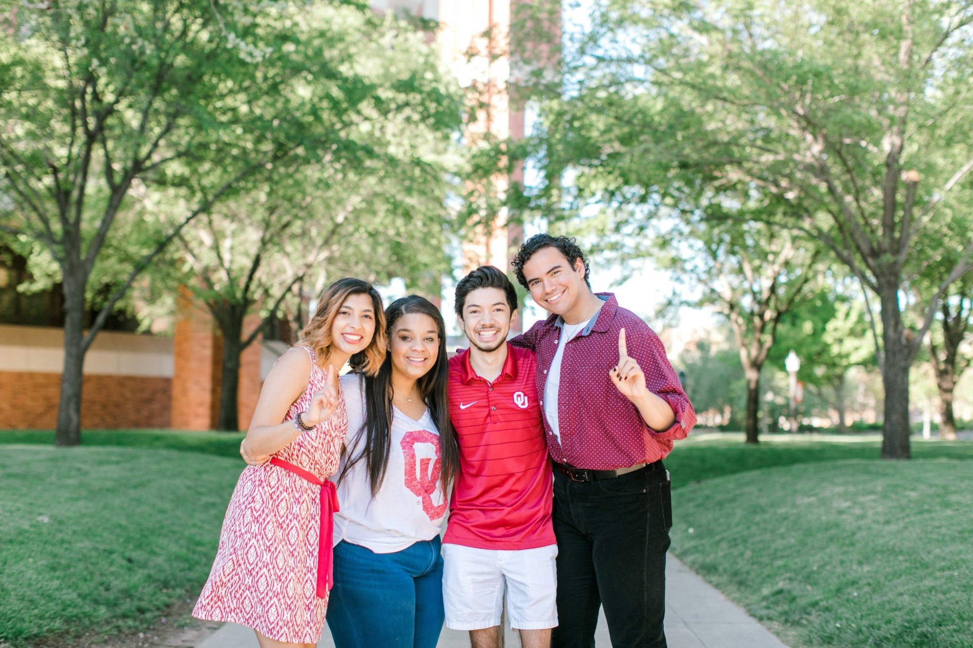 Students on the University of Oklahoma campus