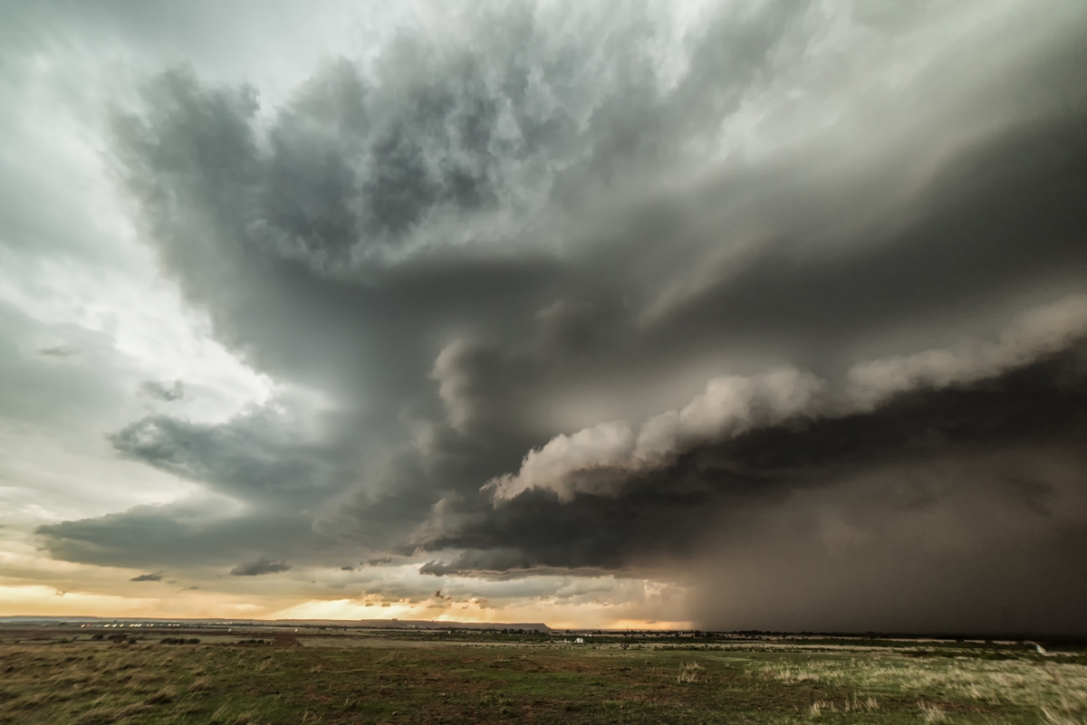 A thunderstorm over the plains.
