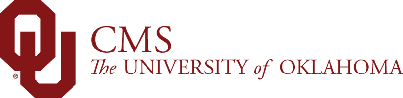 Interlocking O U, C M S, The University of Oklahoma website wordmark.