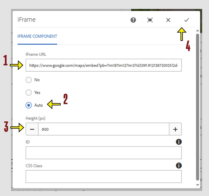 An arrow pointing to the wrench icon on the configure toolbar.