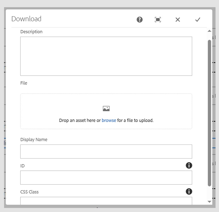 arrow pointing to the + icon on the component menu and another arrow pointing to the O U Download option on the insert new component menu
