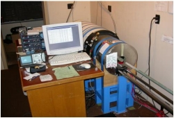 The 2G cryogenic magnetometer (with DC squids) and AF demagnetizer in the shield Paleomagnetic Laboratory.
