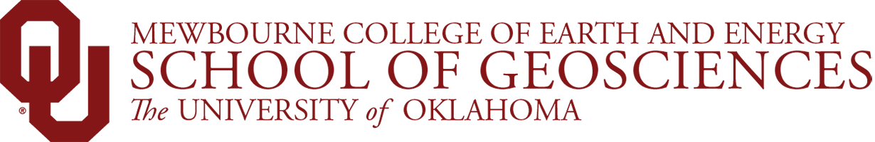 Mewbourne College of Earth and Energy, School of Geosciences, The University of Oklahoma website wordmark