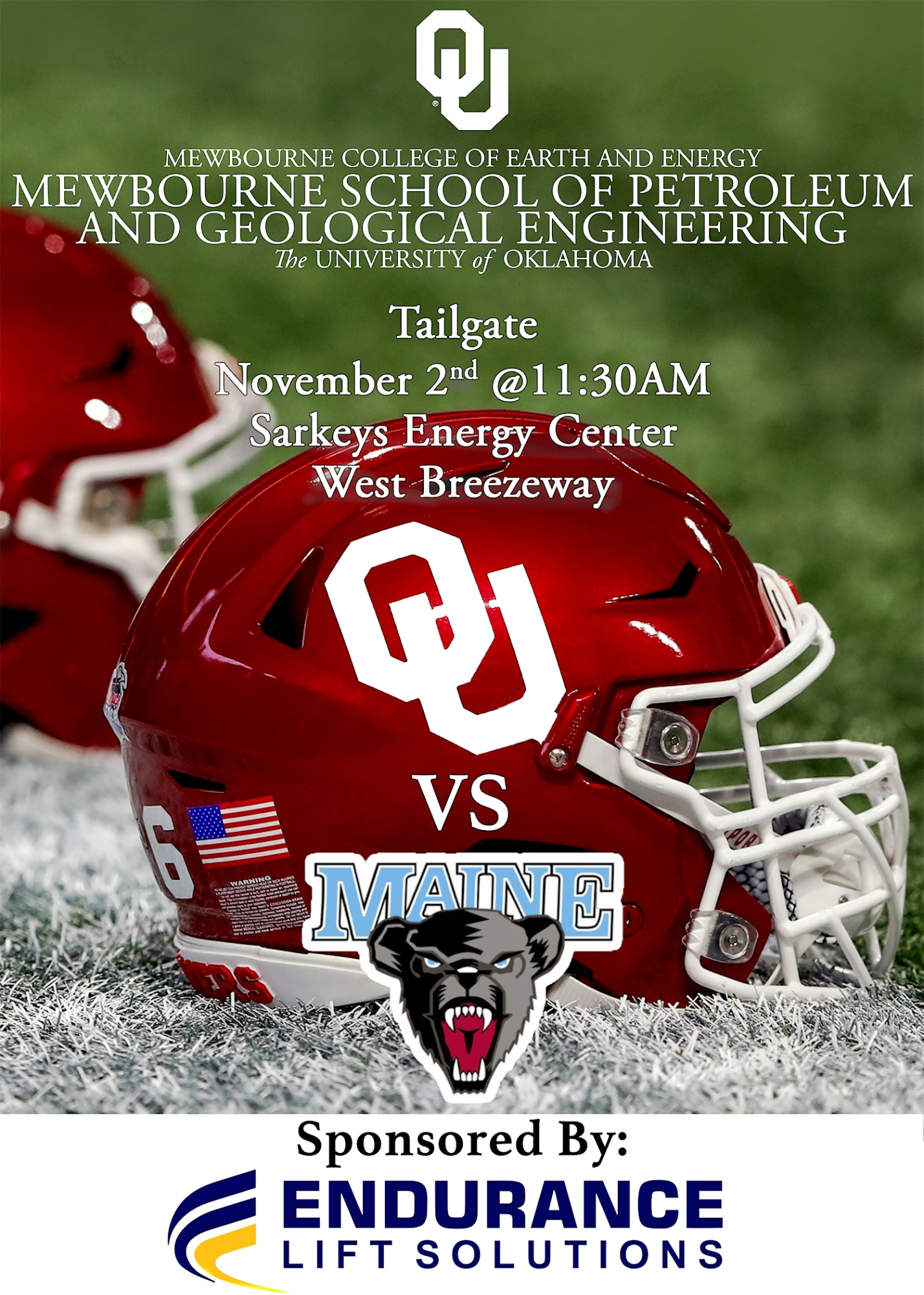 Tailgate for OU Football on November 2nd at sarkeys energy center