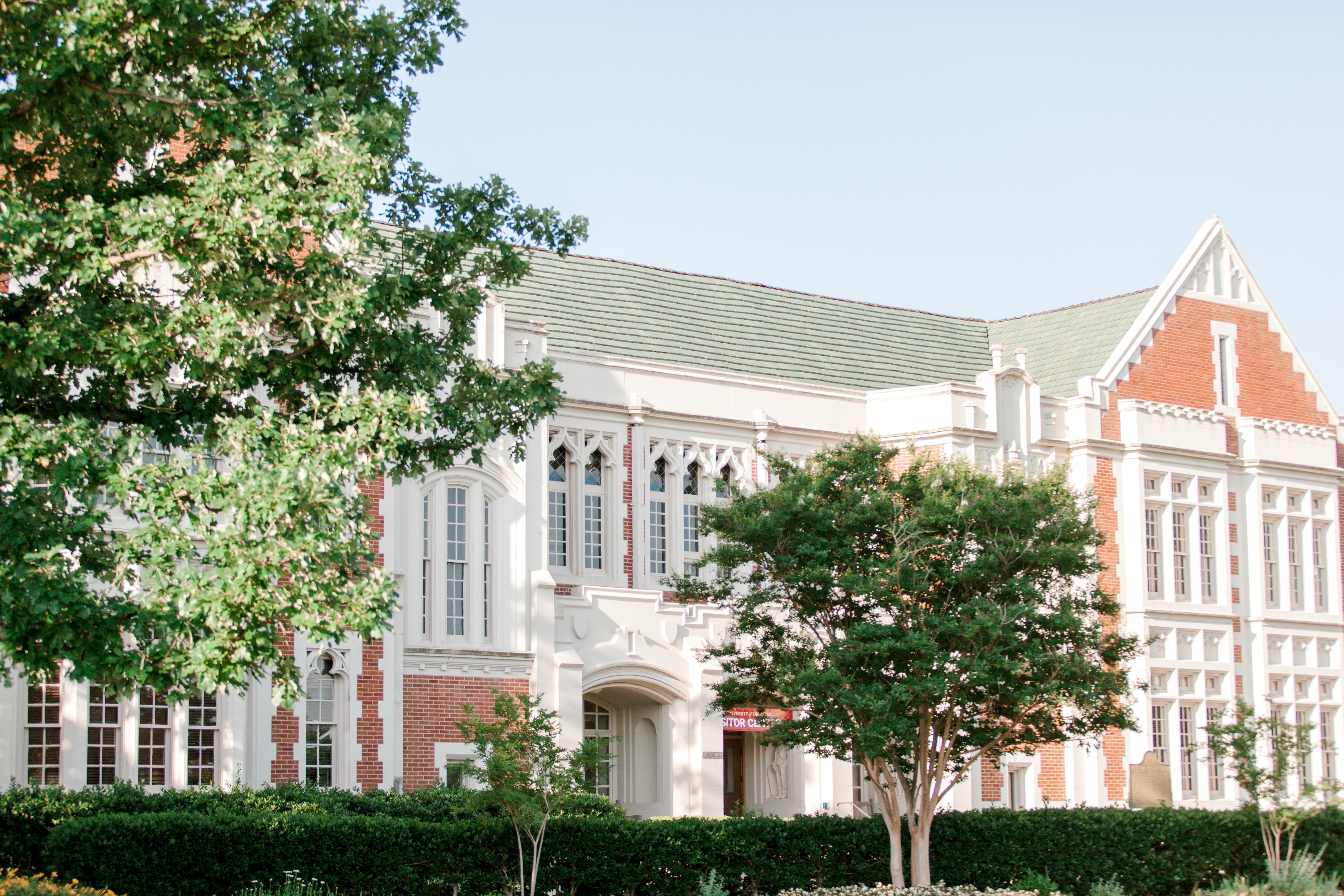Jacobson Hall pictured on OU's historic North Oval.