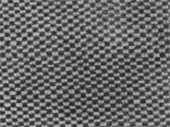 Transmission electron microscope image of Si atom dumbells.