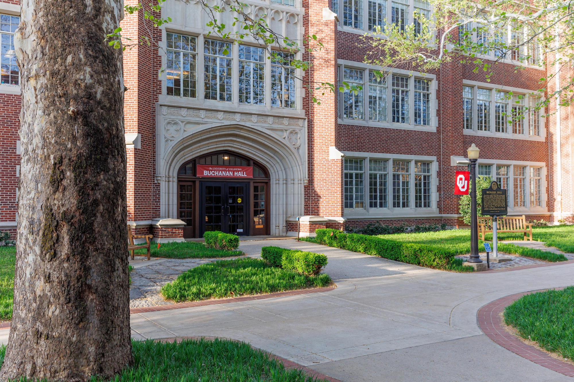 Front entrance of Buchanan Hall.