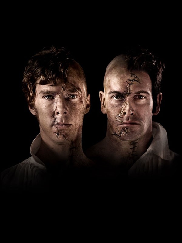 Benedict Cumberbatch and Jonny Lee Miller alternate between the roles of Victor Frankenstein and his creation.