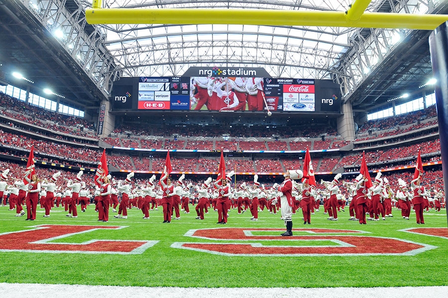The Pride of Oklahoma on a stadium field.