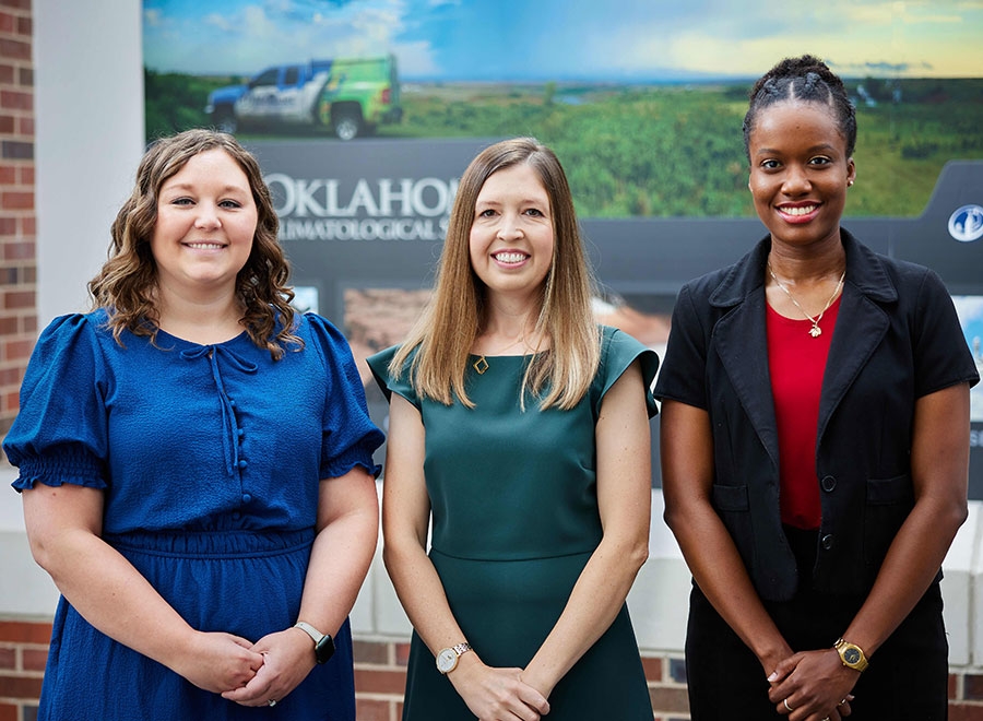 From left to right: Darrian Bertrand, Rachel Riley and Caylah Cruickshank. 