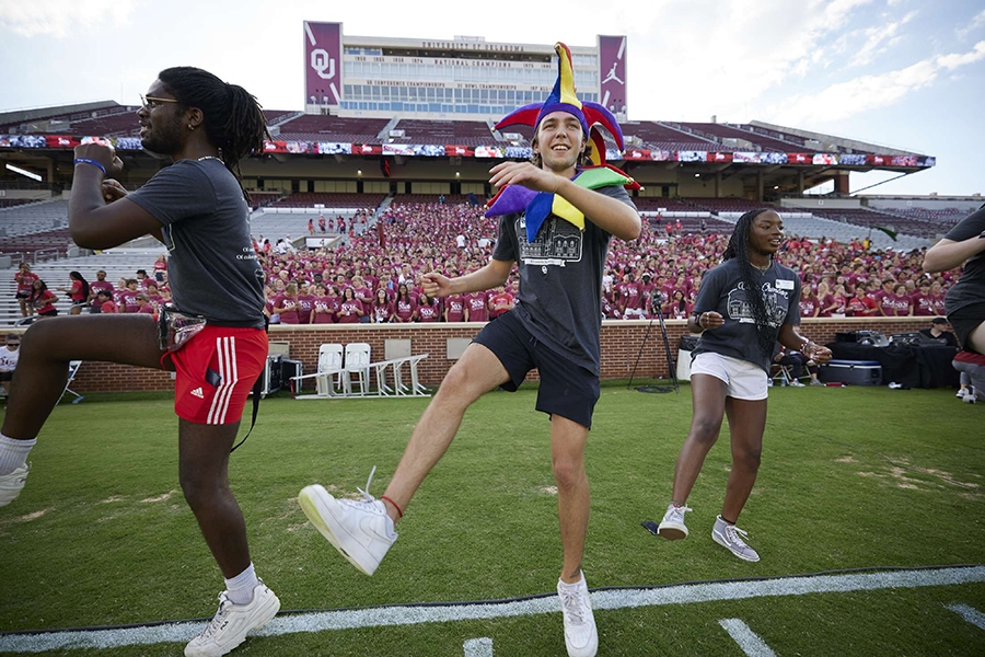 Hauck at Camp Crimson for the Class of 2026.
