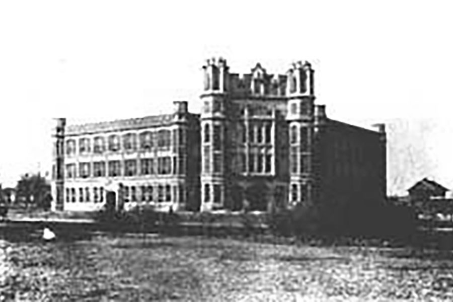 Historic Holberg Hall in the early days after it's construction.  