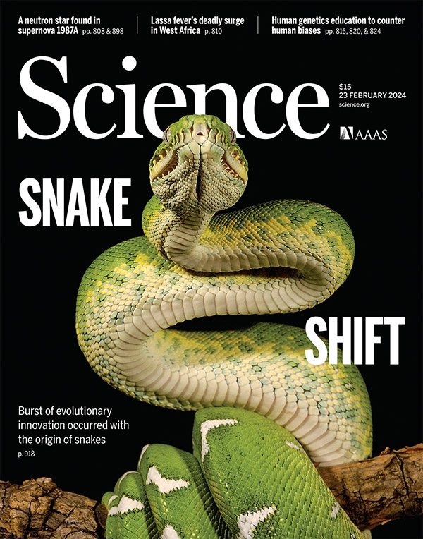 Cover of Science magazine for Snake Shift.
