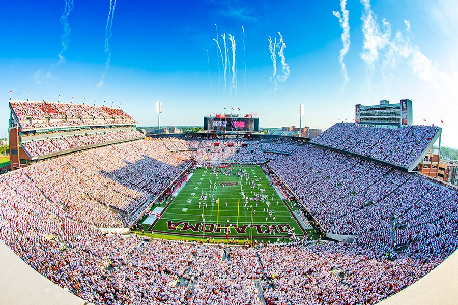Inside Gaylord Family - Oklahoma Memorial Stadium.
