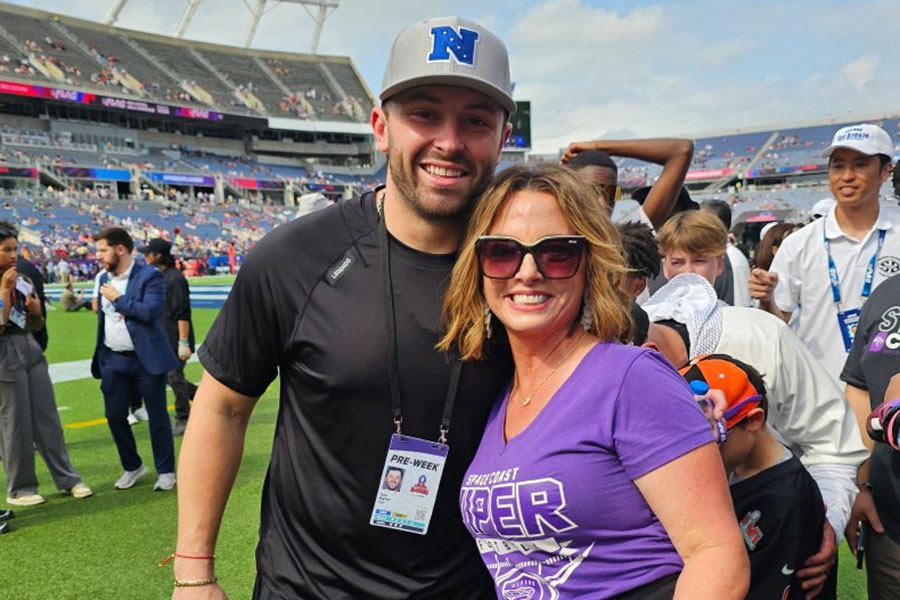 Baker Mayfield and Stephenie Starkey.