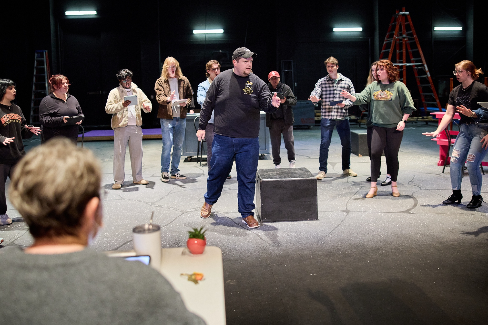Students practicing the opera.