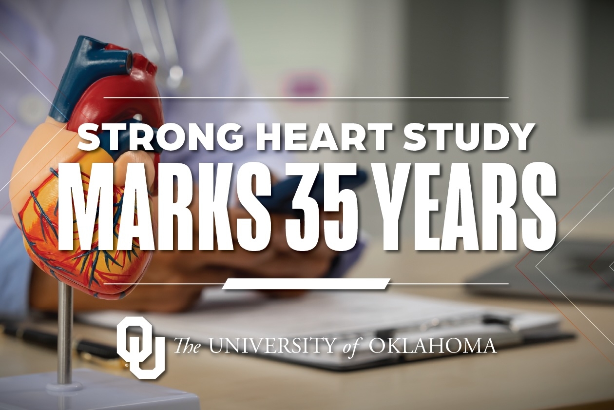 A graphic that reads "Strong heart study marks 35 years." 
