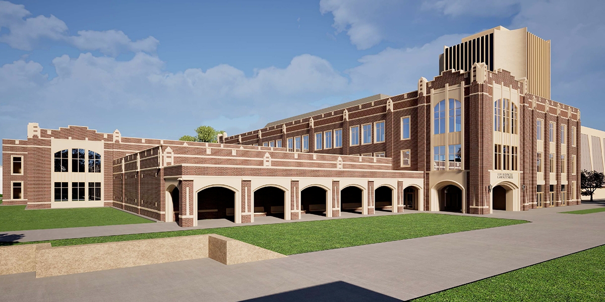 Rendering of the Life Sciences building.