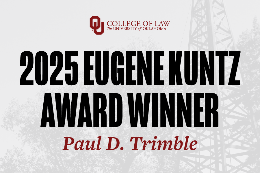 A graphic that reads "2025 Eugene Kuntz Award Winner Paul D. Trimble."