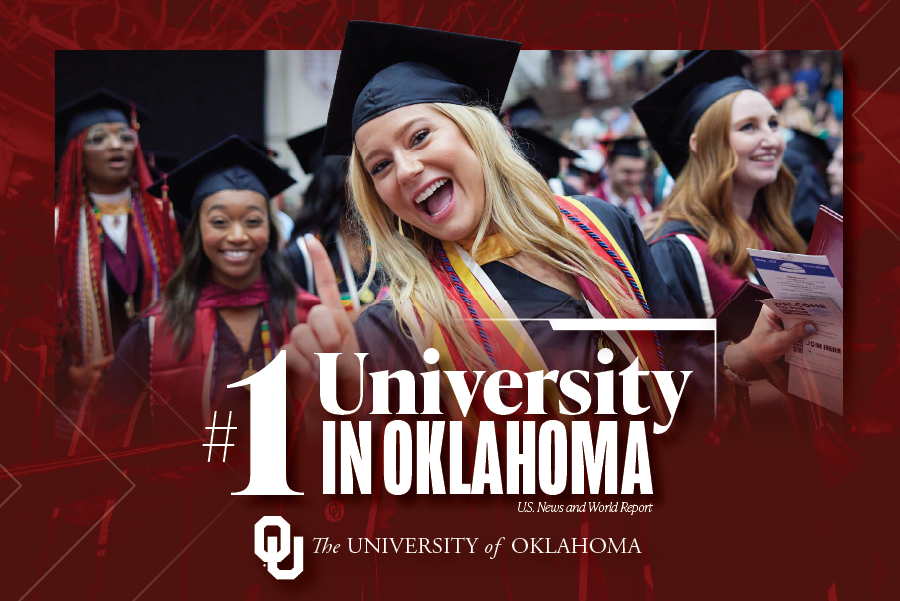 Graphic reading: number one university in oklahoma.