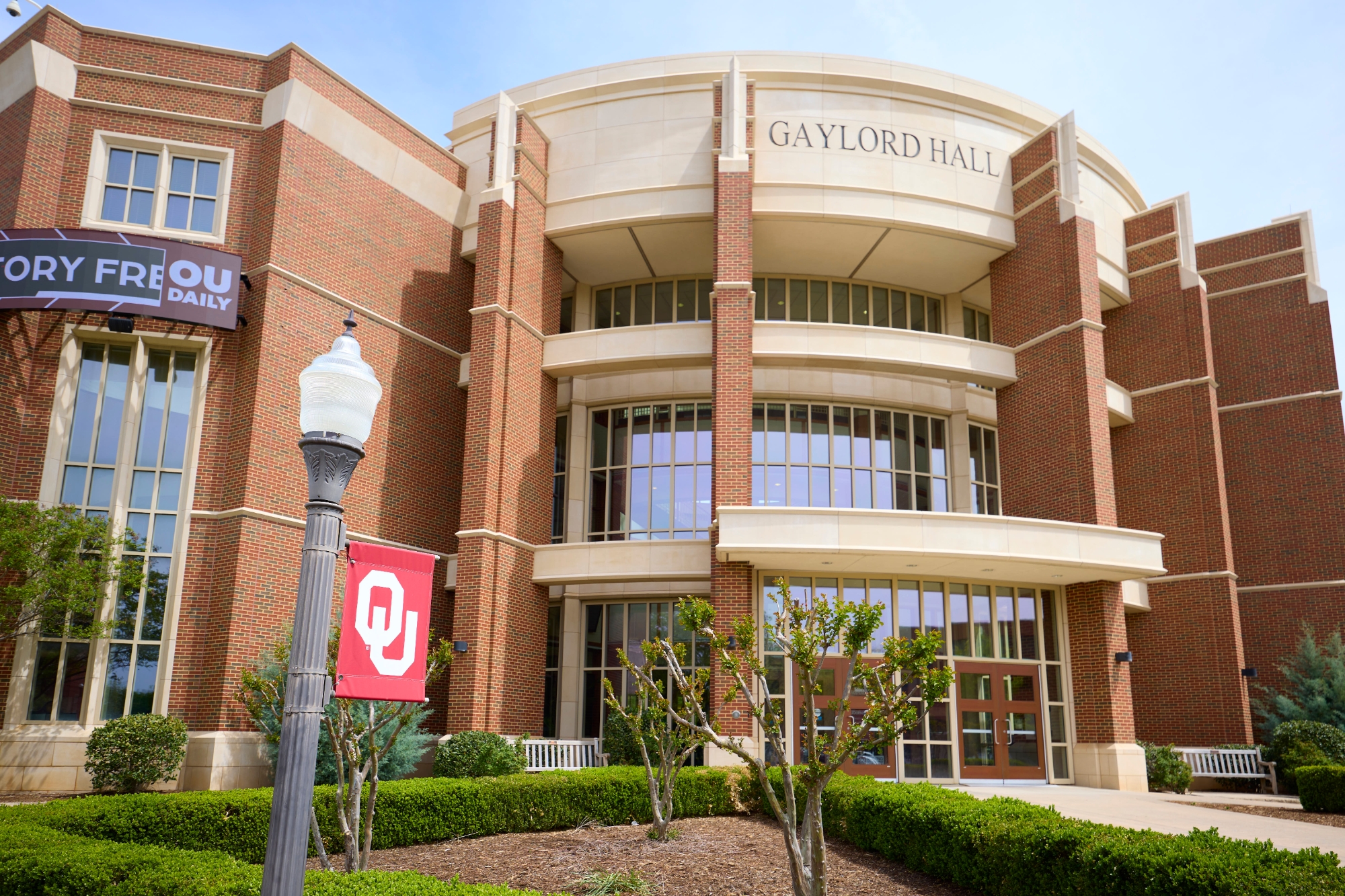 The exterior of Gaylord Hall.