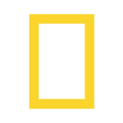 The yellow rectangle logo for National Geographic.