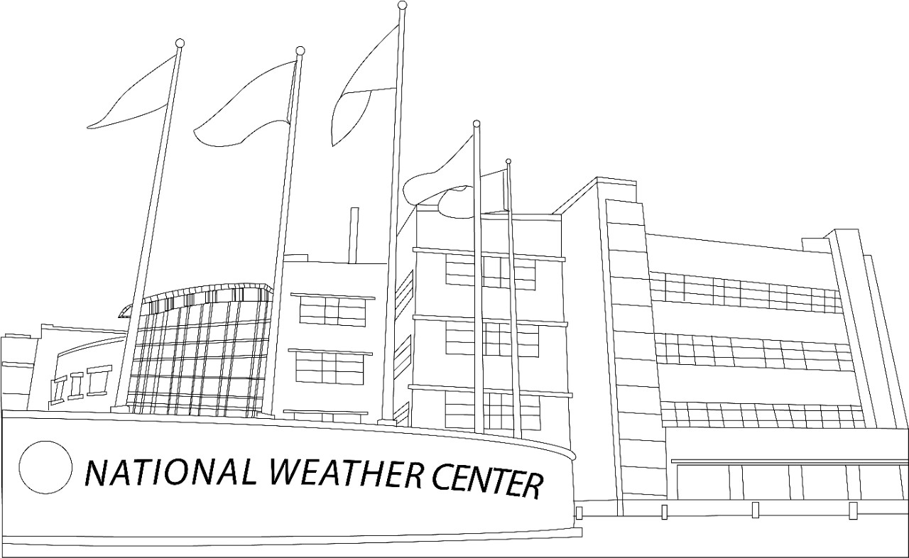 National Weather Festival Coloring Book - Page 1. National Weather Center.
