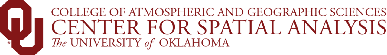 OU College of Atmospheric and Geographic Sciences, Center for Spatial Analysis, The University of Oklahoma.