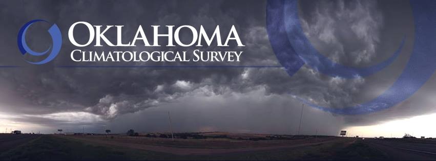 A panoramic image of a thunderstorm on the plains. Oklahoma Climatological Survey.