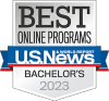 U.S. News & World Report rankings badge for Best Online Programs Bachelor's 2023