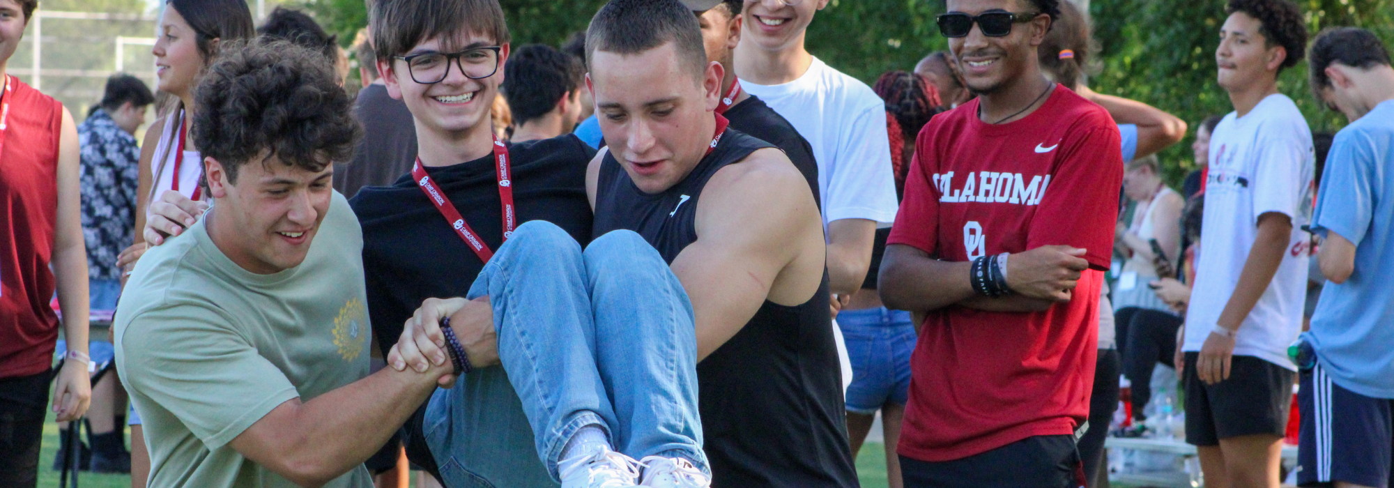 Camp Crimson Exec Team before opening session.