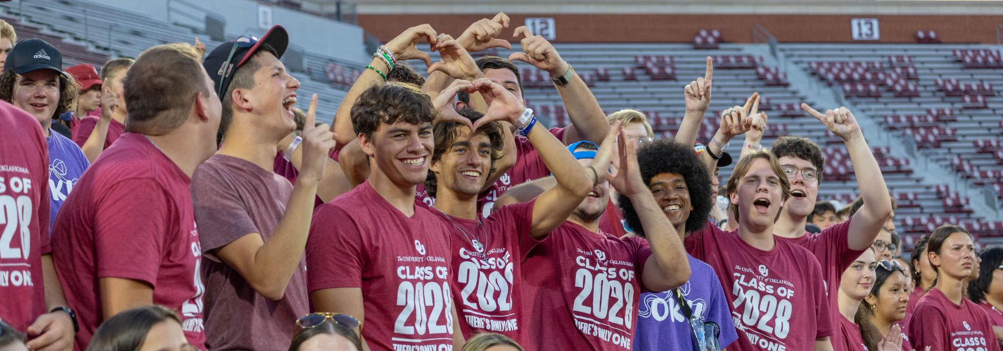 Campers and OU staff on the stage during 2023 Camp Crimson.