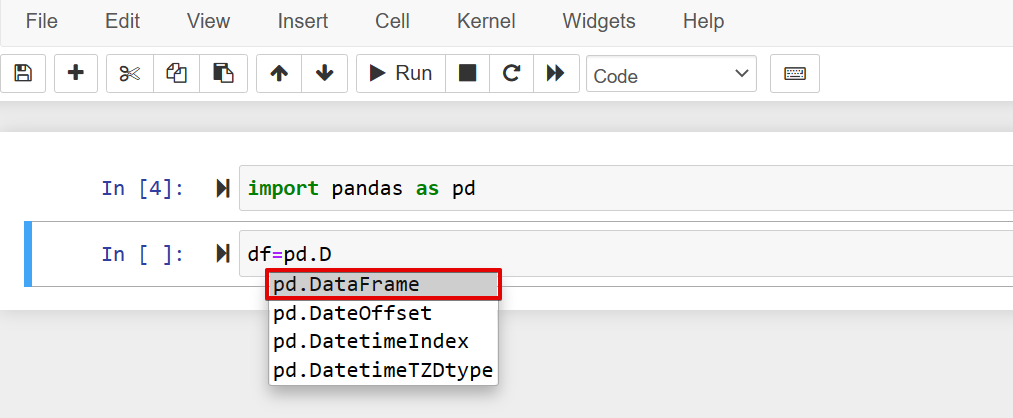 jupiter code auto completion
