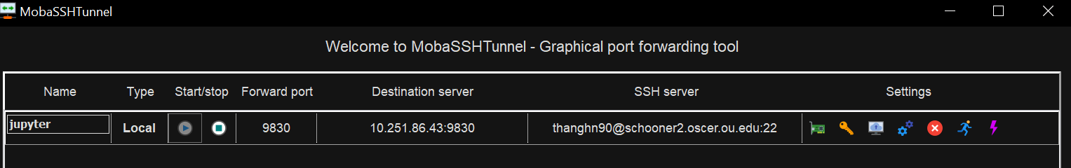 mo ba x term tunneling running