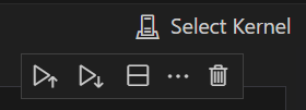visual studio code python jupiter notebook select kernel button