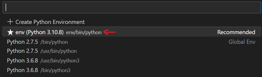 visual studio code python jupiter notebook select python interpreter