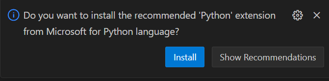 visual studio code python jupiter notebook install recommended python extension