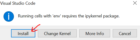 visual studio code python jupiter notebook i p y kernel extension