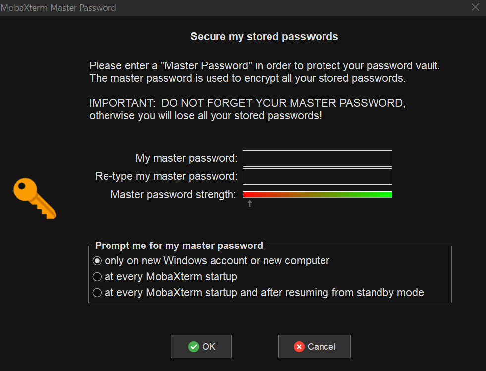 mo ba x term master password dialog