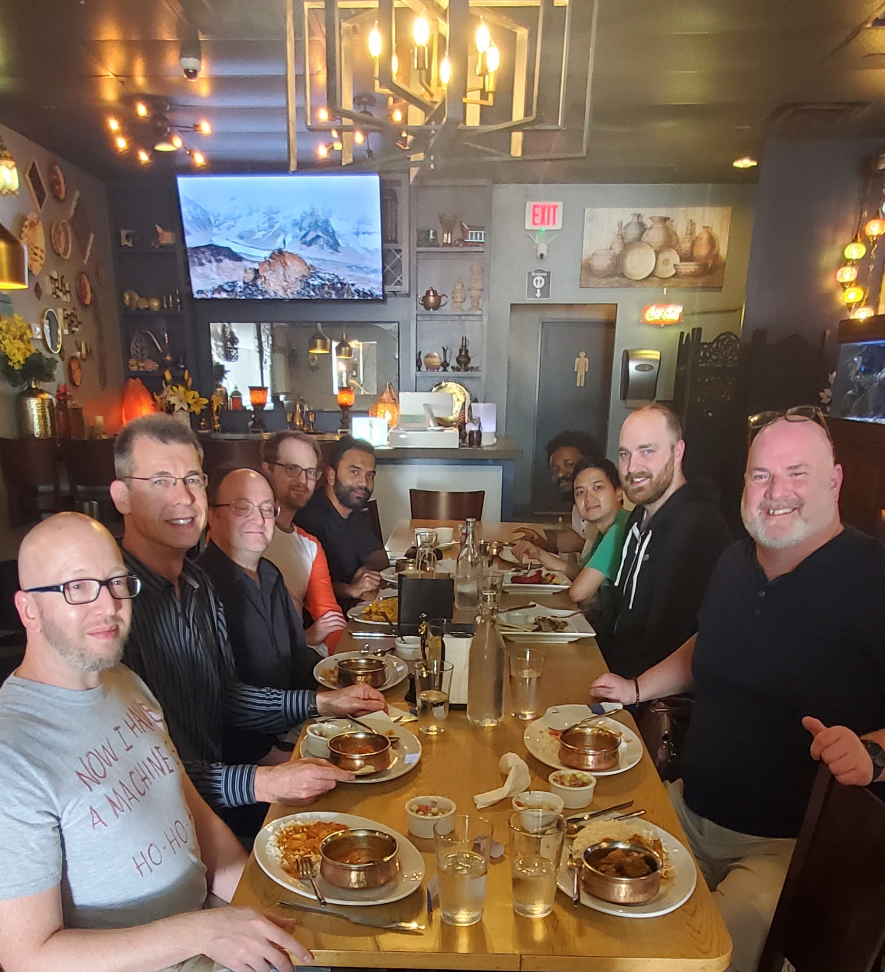 OSCER team having OSCER holiday lunch in 2023