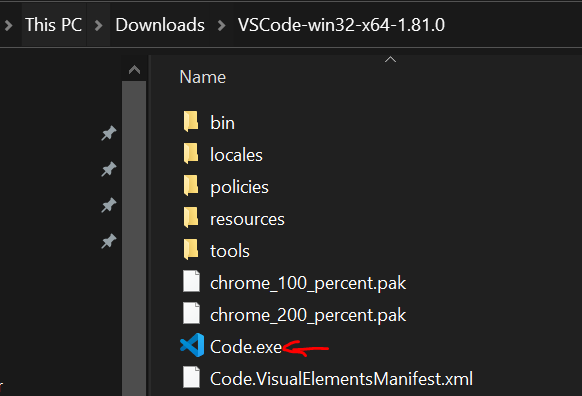 visual studio code executable