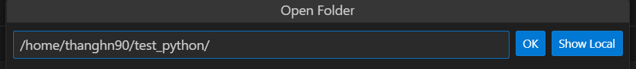 visual studio code python specify folder path to open