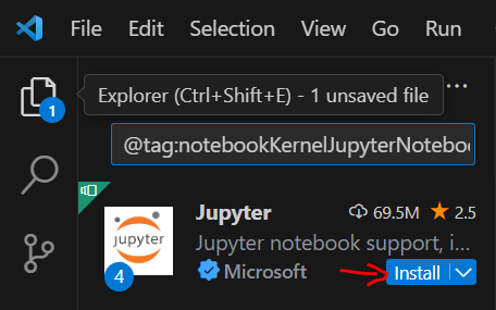 visual studio code python jupiter notebook jupiter kernel extension