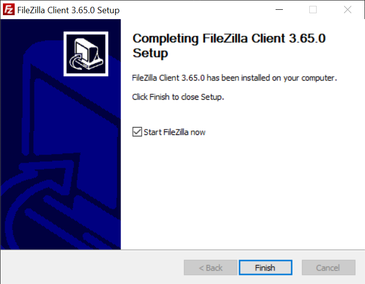 file zilla installer finished