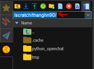 mo ba x term secure shell change directory