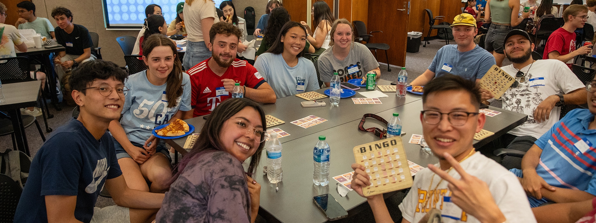 Students at OU Cousins Bingo event.